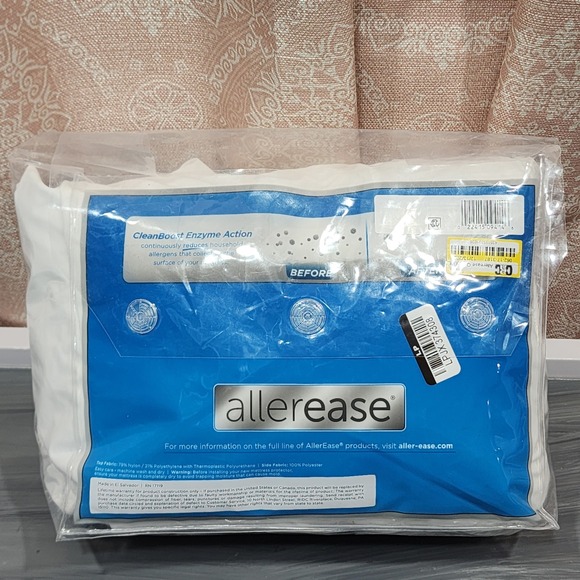 Allerease Clean Boost Cool Touch Queen Fitted Mattress Protector Waterproof - Picture 4 of 8